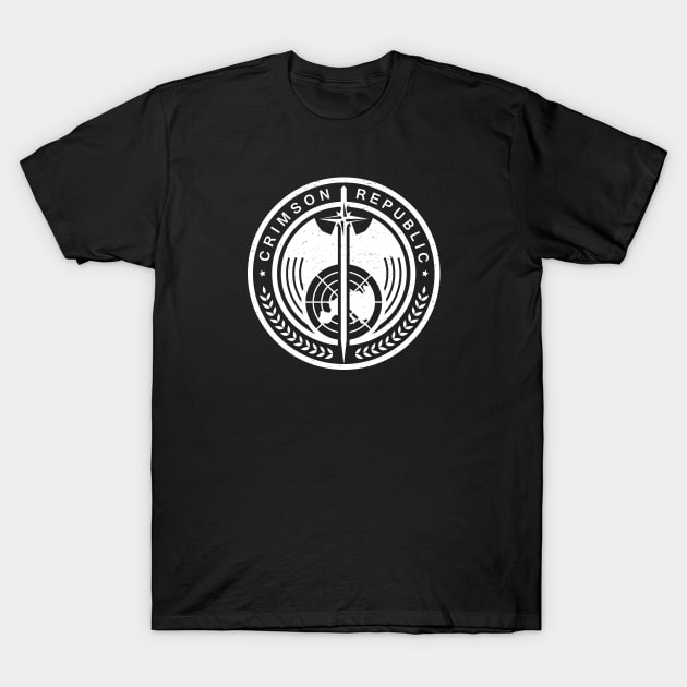 Crimson Republic Patch T-Shirt by BadCatDesigns